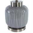 Uttermost Zahlia Ceramic Metal and Fabric Table Lamp in Aged Gray and Khaki