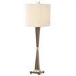 Uttermost Niccolai Steel Crystal Fabric Table Lamp in Antiqued Nickel and White