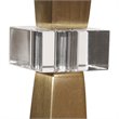 Uttermost Niccolai Steel Crystal Fabric Table Lamp in Antiqued Nickel and White