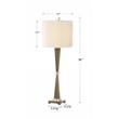 Uttermost Niccolai Steel Crystal Fabric Table Lamp in Antiqued Nickel and White