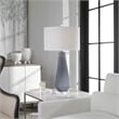 Uttermost Anatoli Glass Metal and Crystal Table Lamp in Brown/Gray/Nickel