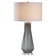 Uttermost Anatoli Glass Metal and Crystal Table Lamp in Brown/Gray/Nickel