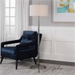 Uttermost Ivor Contemporary Cast Iron Floor Lamp in Silver and Light Beige