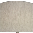 Uttermost Ivor Contemporary Cast Iron Floor Lamp in Silver and Light Beige