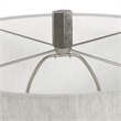 Uttermost Ivor Contemporary Cast Iron Floor Lamp in Silver and Light Beige