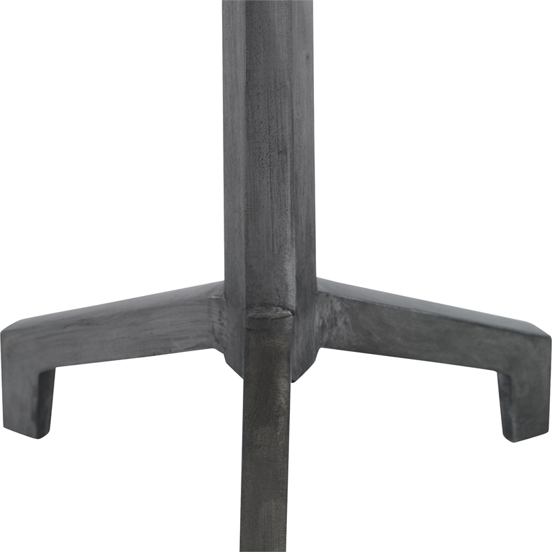 Uttermost Ivor Contemporary Cast Iron Floor Lamp in Silver and Light Beige
