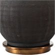 Uttermost Arnav Steel and Ceramic Table Lamp in Textured Black and Light Gray