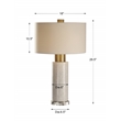 Uttermost Vaeshon Concrete Crystal and Iron Table Lamp in Bleach Wash and White