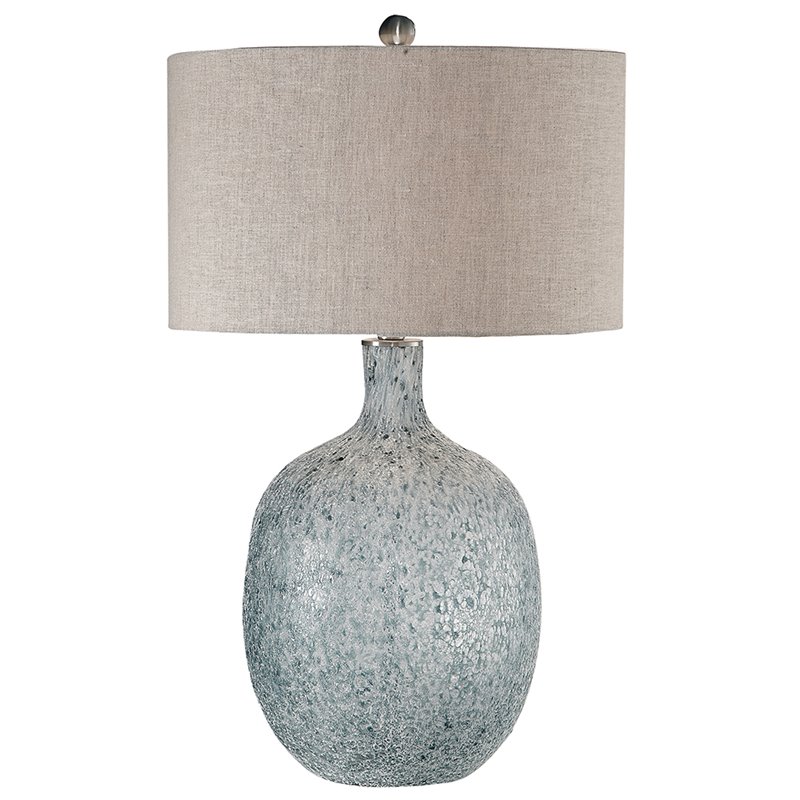 Uttermost Oceaonna Glass Fabric and Iron Table Lamp in Blue and Green