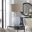 Uttermost Oceaonna Glass Fabric and Iron Table Lamp in Blue and Green