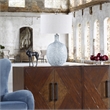 Uttermost Oceaonna Glass Fabric and Iron Table Lamp in Blue and Green