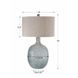 Uttermost Oceaonna Glass Fabric and Iron Table Lamp in Blue and Green