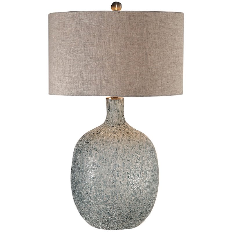 Uttermost Oceaonna Glass Fabric and Iron Table Lamp in Blue and Green