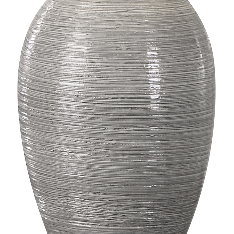 Uttermost Dinah Ceramic and Iron Table Lamp in Textured Gray and Beige