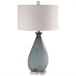 Uttermost Atlantica Steel Crystal and Glass Table Lamp in Ocean Blue and White