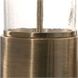 Uttermost Vaiga Steel Glass and Fabric Table Lamp in Antique Brass and White