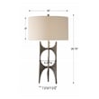 Uttermost Goldia Metal and Fabric Table Lamp in Antique Bronze and White
