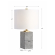 Uttermost Drexel Concrete and Steel Table Lamp in Gray and White