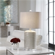 Uttermost Modica Ceramic and Crystal Table Lamp in Taupe and Beige