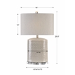 Uttermost Modica Ceramic and Crystal Table Lamp in Taupe and Beige