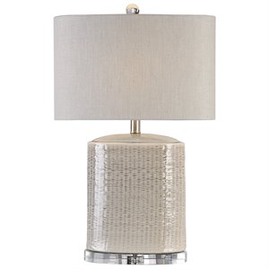 Uttermost Modica Table Lamp in Taupe and Beige