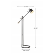 Uttermost Chisum Contemporary Steel Floor Lamp in Dark Bronze and Brass