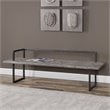 Uttermost Herbert Transitional Wood and Metal Bench in Aged Black/White
