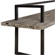 Uttermost Herbert Transitional Wood and Metal Bench in Aged Black/White