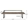 Uttermost Herbert Transitional Wood and Metal Bench in Aged Black/White