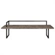 Uttermost Herbert Transitional Wood and Metal Bench in Aged Black/White