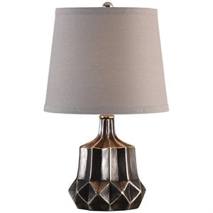uttermost felice table lamp in dark charcoal and light gray