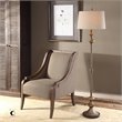 Uttermost Vetralla Steel Resin and Fabric Floor Lamp in Silver and Bronze
