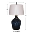 Uttermost Lamone Coastal Aluminum Table Lamp in Blue and Brown