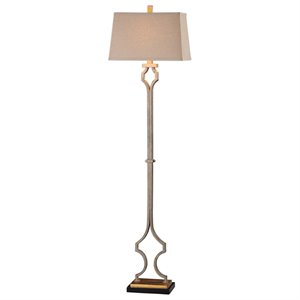 uttermost vincent floor lamp in gold and beige