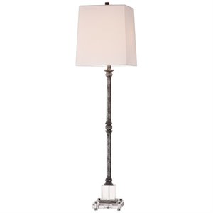 uttermost teala buffet table lamp in aged black and white