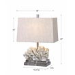 Uttermost Coral Resin and Iron Sculpture Table Lamp in Ivory and Beige