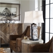 Uttermost Kodiak Concrete Steel and Fabric Table Lamp in Gray and Black