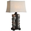 Uttermost Kodiak Concrete Steel and Fabric Table Lamp in Gray and Black