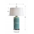 Uttermost Rila Ceramic and Iron Table Lamp in Distressed Teal and Off White