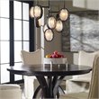 Uttermost Maxin 9-Light Transitional Iron and Glass Chandelier in Dark Bronze