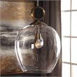 Uttermost Calix Coastal Steel and Glass Pendant Light in Aged Brass/Clear