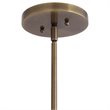 Uttermost Calix Coastal Steel and Glass Pendant Light in Aged Brass/Clear