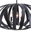 Uttermost Thales 3-Light Stainless Steel Geometric Pendant Light in Black