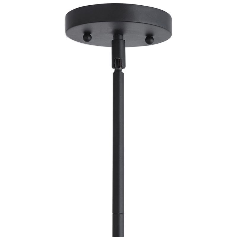 Uttermost Thales 3-Light Stainless Steel Geometric Pendant Light in Black