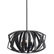 Uttermost Thales 3-Light Stainless Steel Geometric Pendant Light in Black