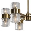 Uttermost Marinot 12-Light Iron and Glass Chandelier in Antique Brass