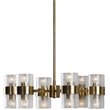 Uttermost Marinot 12-Light Iron and Glass Chandelier in Antique Brass