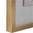 Uttermost Keeva Wood Agate Stone and Fabric Shadow Box in White and Gold