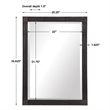 Uttermost Gower Iron and MDF Wood Decorative Mirror in Rustic Aged Black