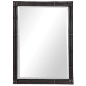 uttermost gower decorative mirror in rustic aged black